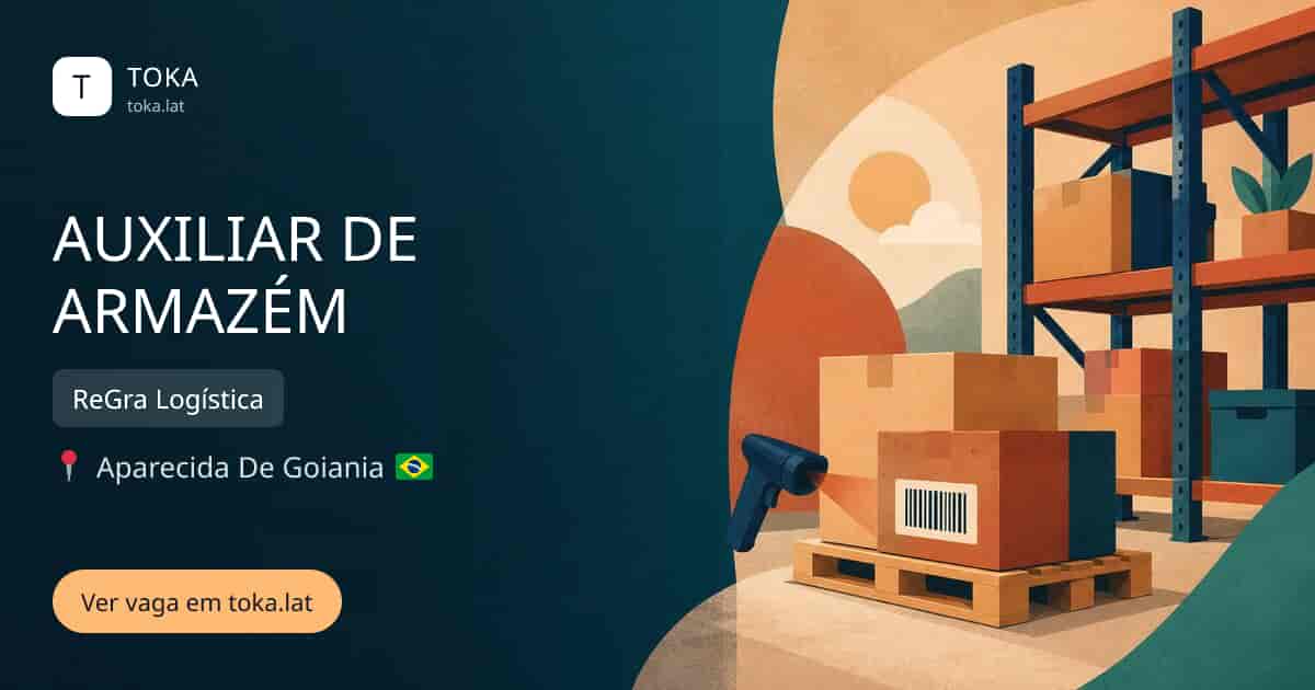 Vaga de Auxiliar de armazém em Aparecida de Goiânia, Brasil — ReGra Logística