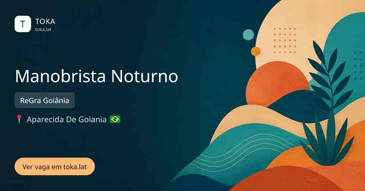 Vaga de Manobrista noturno em Aparecida de Goiânia, Brasil — ReGra Goiânia