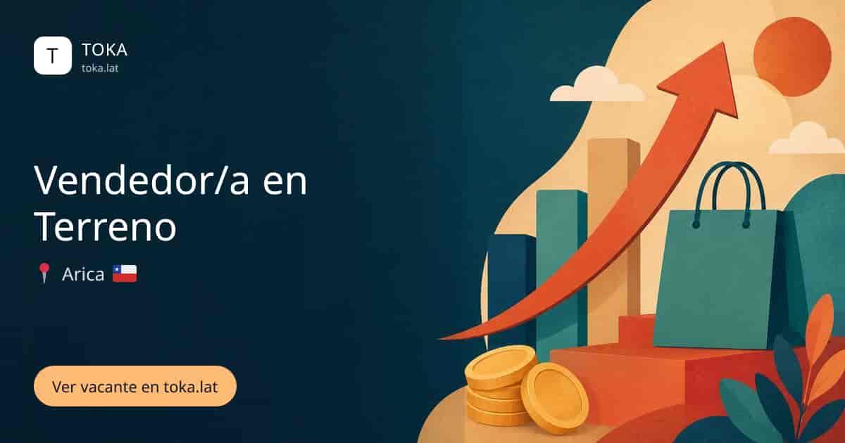 Vacante de Vendedor/a en terreno en Arica, Chile