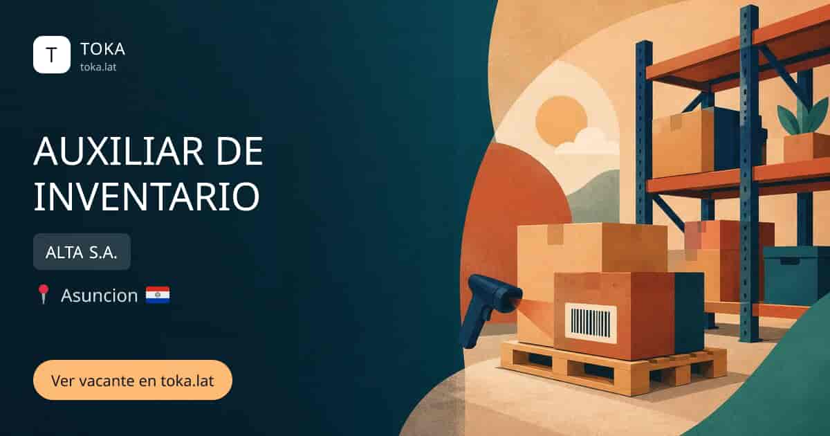 Vacante de Auxiliar de inventario en Asunción, Paraguay — ALTA S.A.