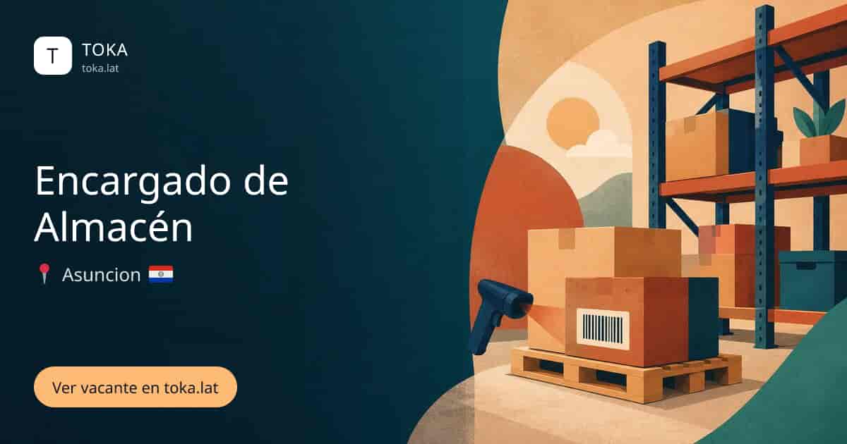 Vacante de Encargado de almacén en Asunción, Paraguay