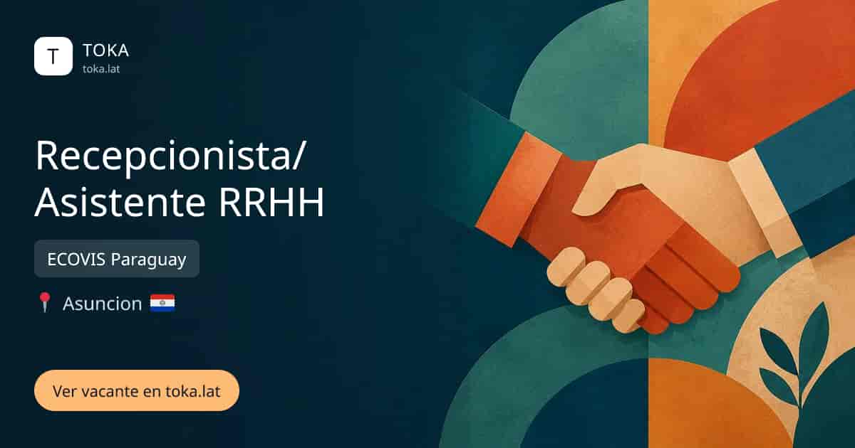 Vacante de Recepcionista/asistente rrhh en Asunción, Paraguay — ECOVIS Paraguay