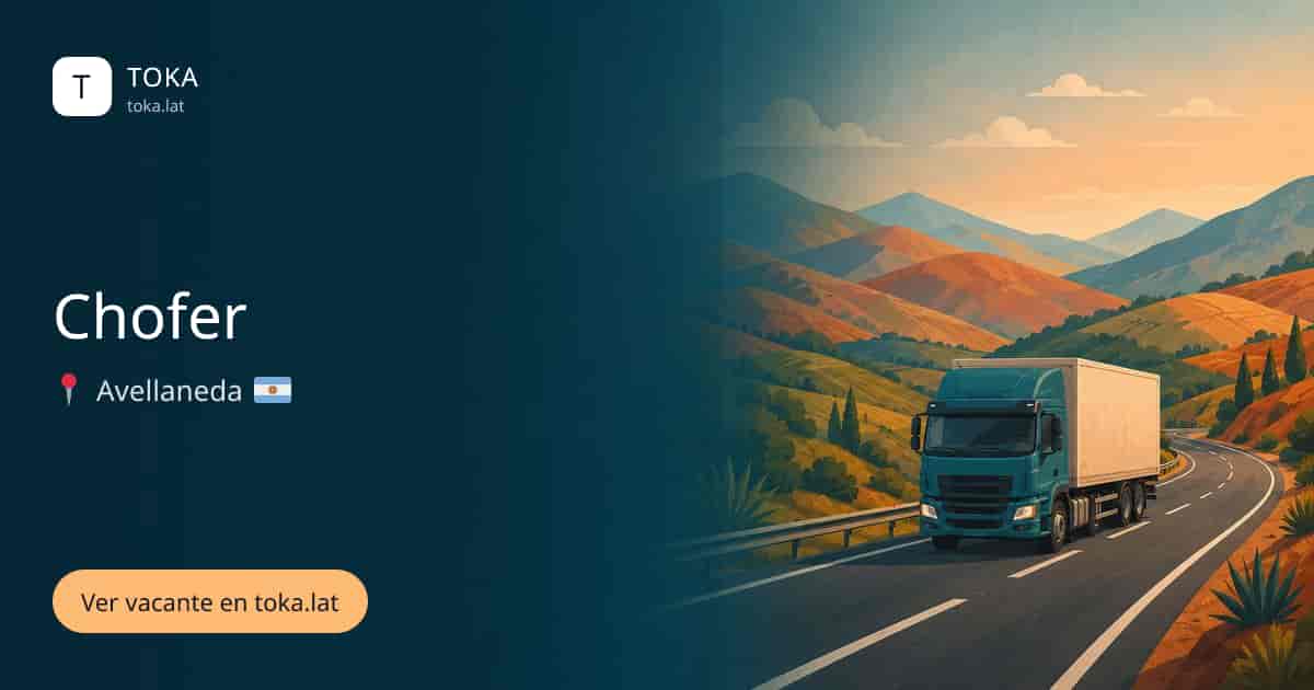 Vacante de Chofer en Avellaneda, Argentina