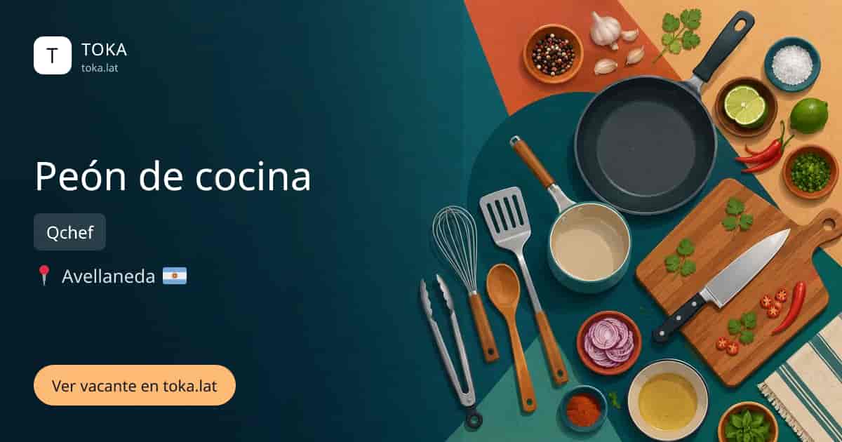 Vacante de Peón de cocina en Avellaneda, Argentina — Qchef