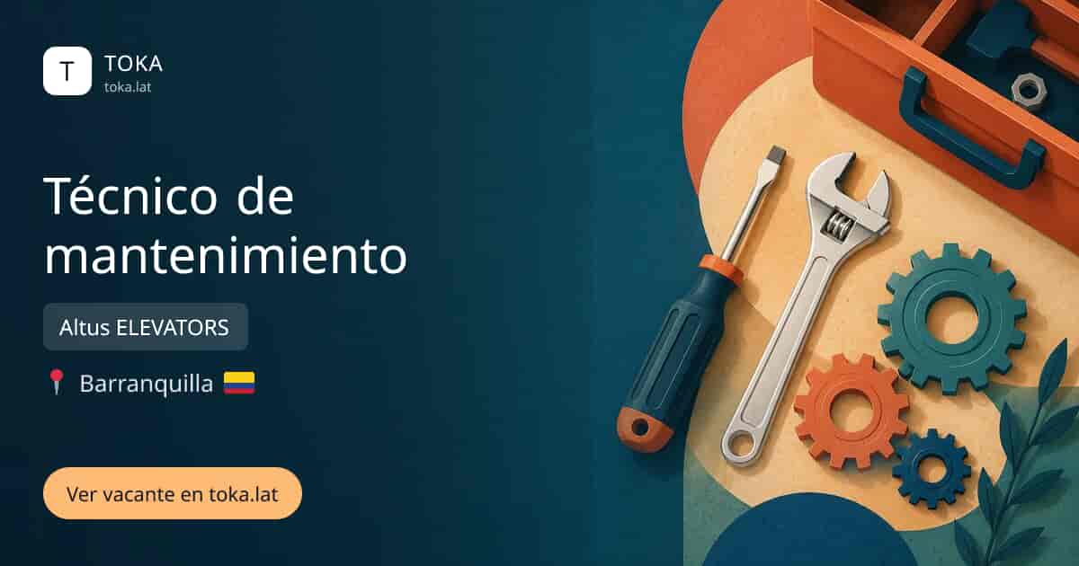 Vacante de Técnico de mantenimiento en Barranquilla, Colombia — Altus ELEVATORS