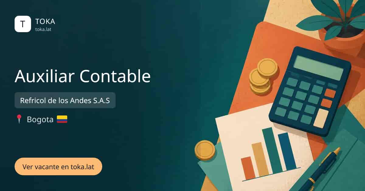 Vacante de Auxiliar contable en Bogota, Colombia — Refricol de los Andes S.A.S