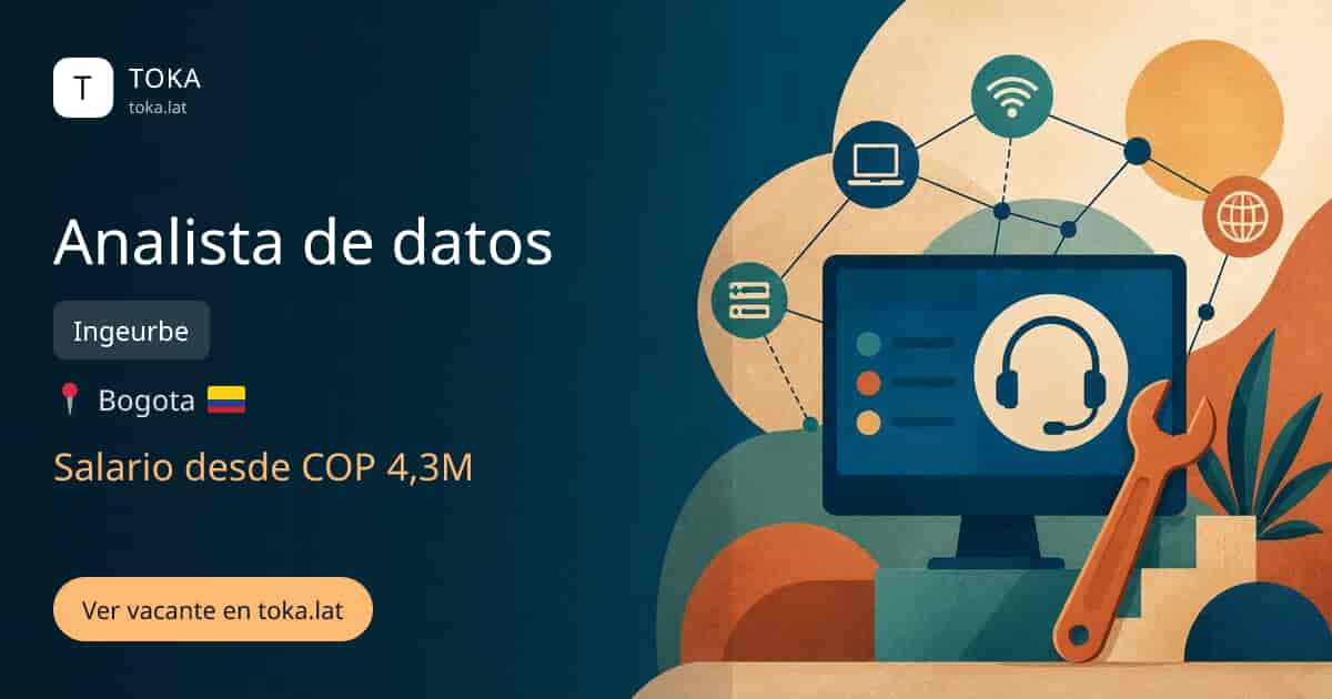 Vacante de Analista de datos en Bogota, Colombia — Ingeurbe, salario desde COP 4,3M
