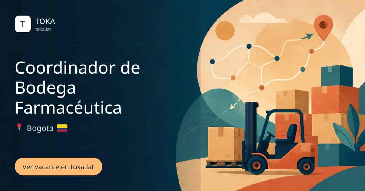 Vacante de Coordinador de bodega farmacéutica en Bogota, Colombia