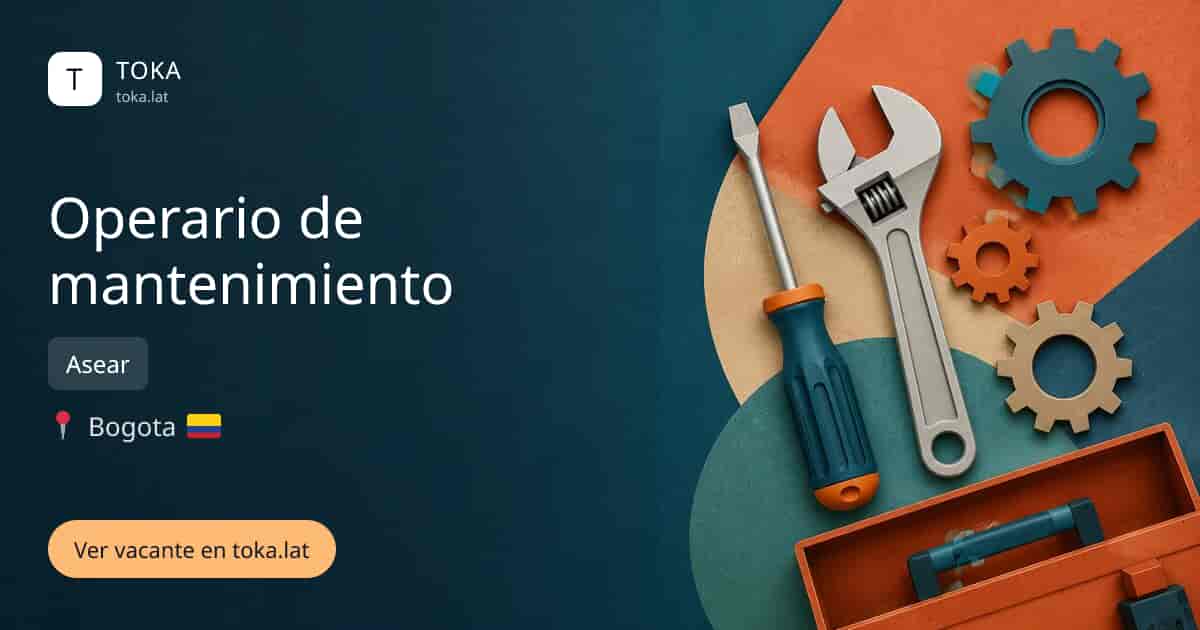 Vacante de Operario de mantenimiento en Bogota, Colombia — Asear