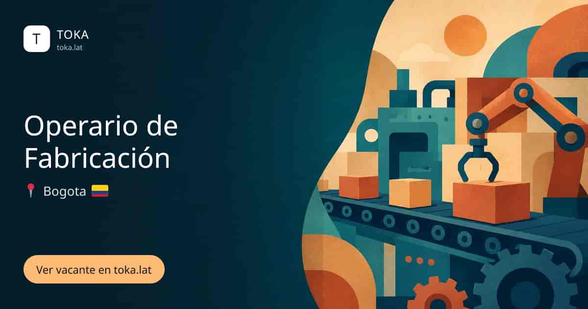 Vacante de Operario de fabricación en Bogota, Colombia