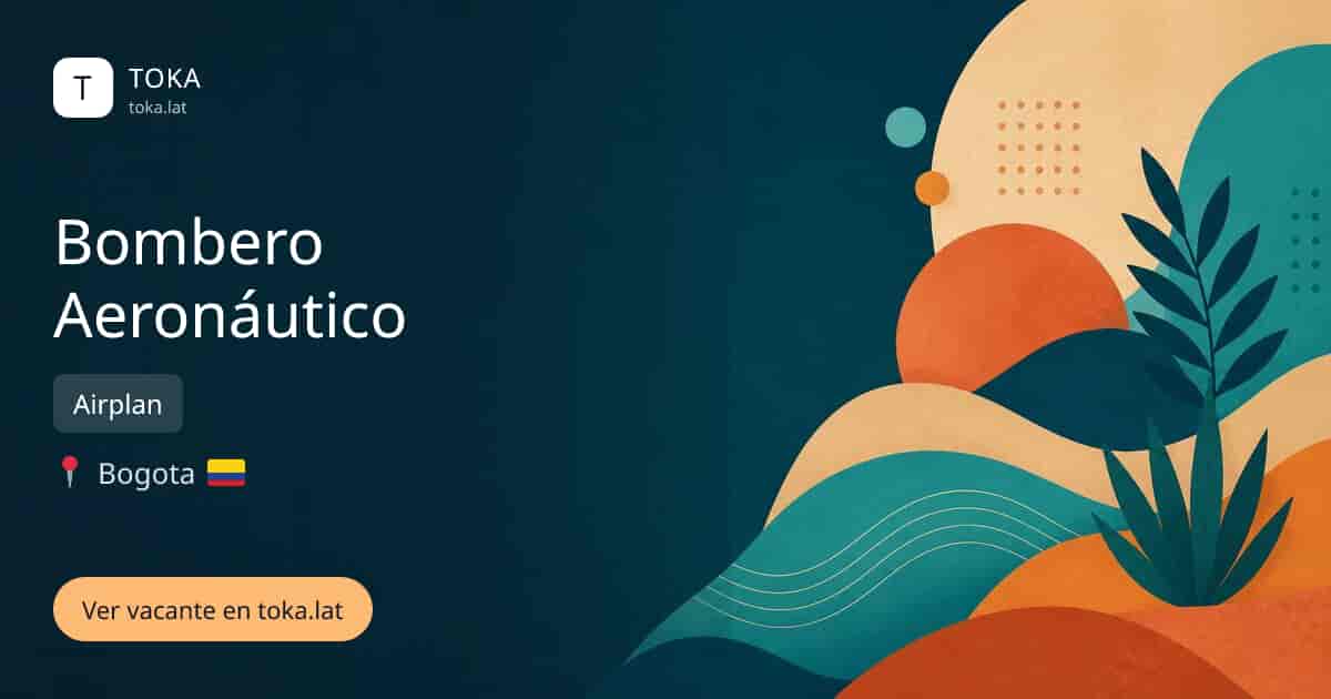 Vacante de Bombero aeronáutico en Bogota, Colombia — Airplan