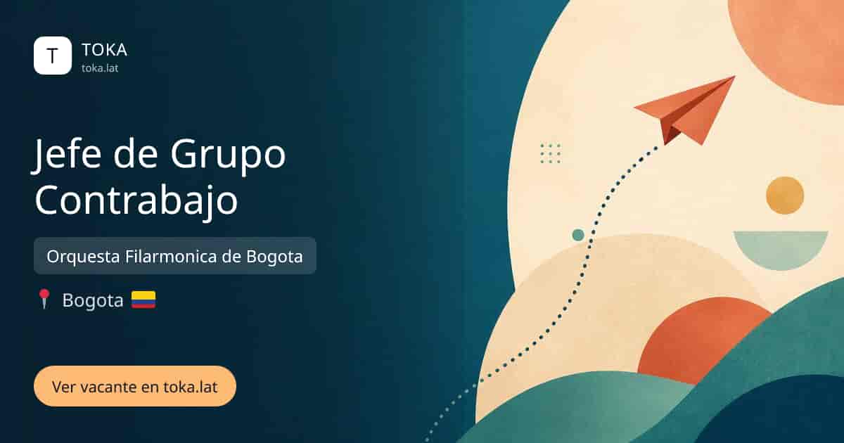 Vacante de Jefe de grupo contrabajo en Bogota, Colombia — Orquesta Filarmonica de Bogota