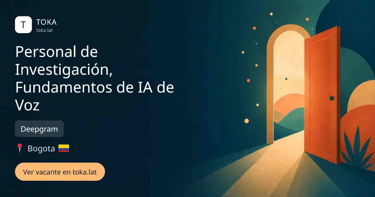 Vacante de Personal de investigación, fundamentos de ia de voz en Bogota, Colombia — Deepgram