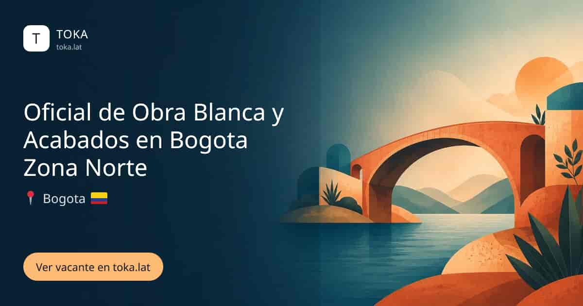 Vacante de Oficial de obra blanca y acabados en bogota zona norte en Bogota, Colombia