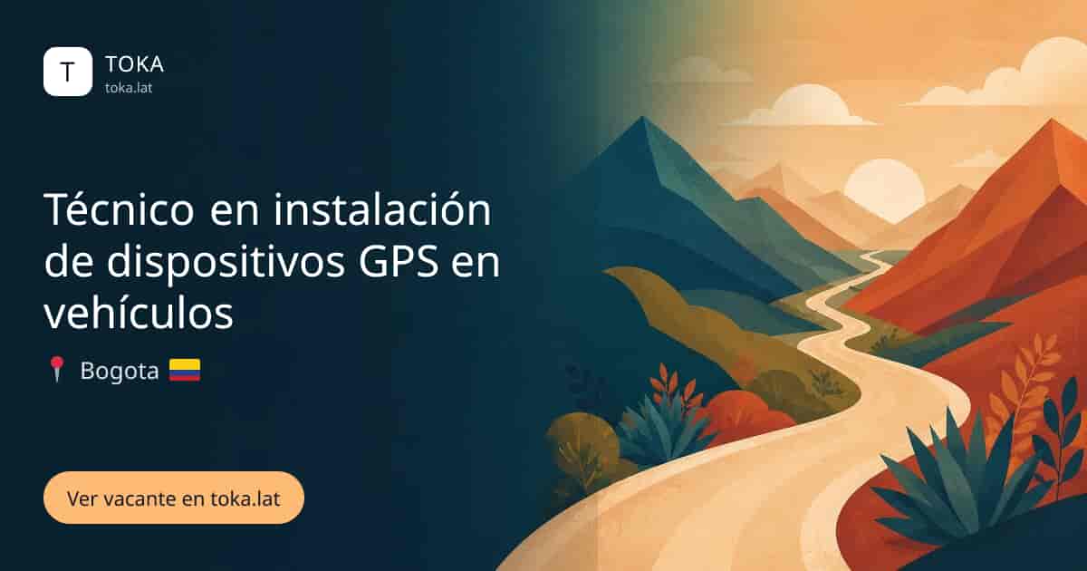 Vacante de Técnico en instalación de dispositivos gps en vehículos en Bogota, Colombia