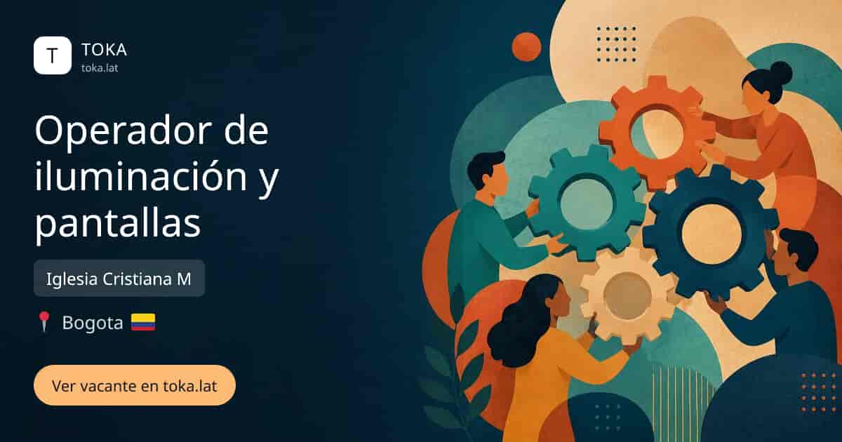 Vacante de Operador de iluminación y pantallas en Bogota, Colombia — Iglesia Cristiana M