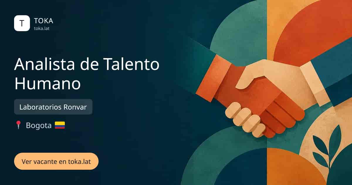 Vacante de Analista de talento humano en Bogota, Colombia — Laboratorios Ronvar
