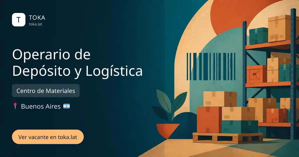 Vacante de Operario de depósito y logística en Buenos Aires, Argentina — Centro de Materiales