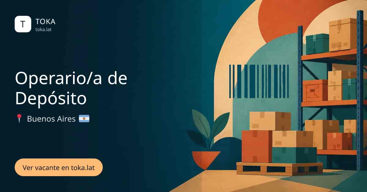 Vacante de Operario/a de depósito en Buenos Aires, Argentina