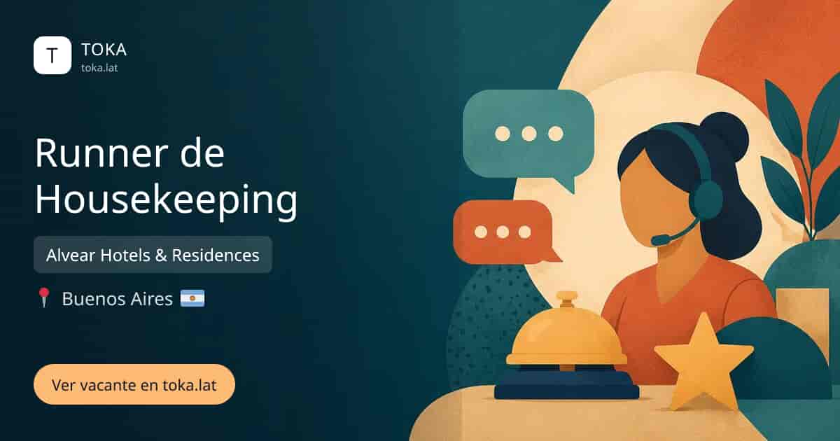 Vacante de Runner de housekeeping en Buenos Aires, Argentina — Alvear Hotels & Residences