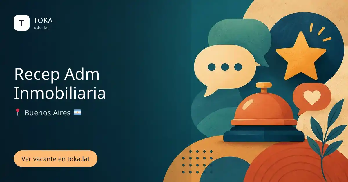 Vacante de Recep adm inmobiliaria en Buenos Aires, Argentina