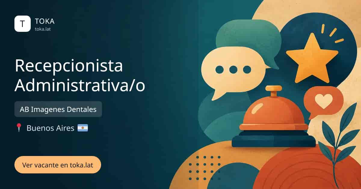 Vacante de Recepcionista administrativa/o en Buenos Aires, Argentina — AB Imagenes Dentales