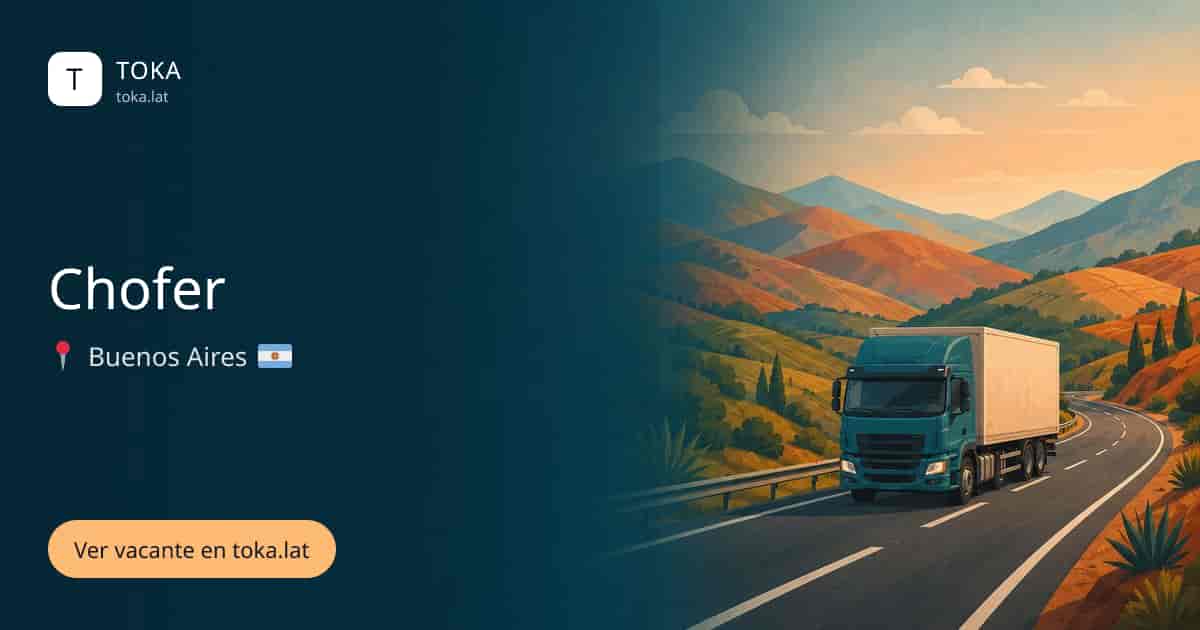 Vacante de Chofer en Buenos Aires, Argentina