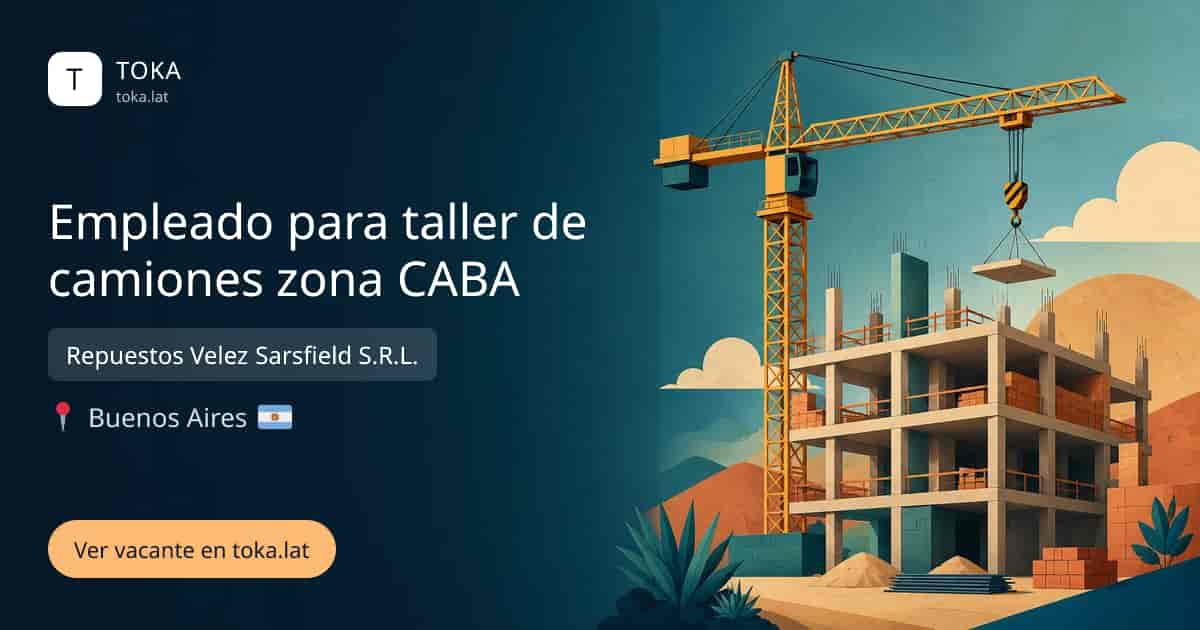 Vacante de Empleado para taller de camiones zona caba en Buenos Aires, Argentina — Repuestos Velez Sarsfield S.R.L.