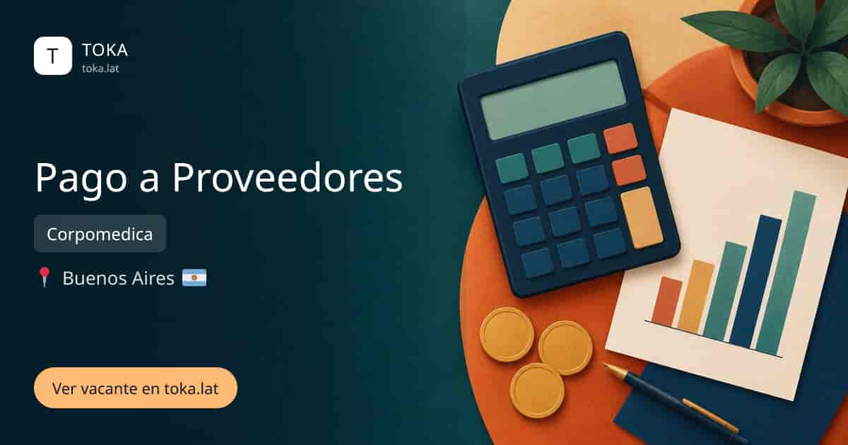 Vacante de Pago a proveedores en Buenos Aires, Argentina — Corpomedica