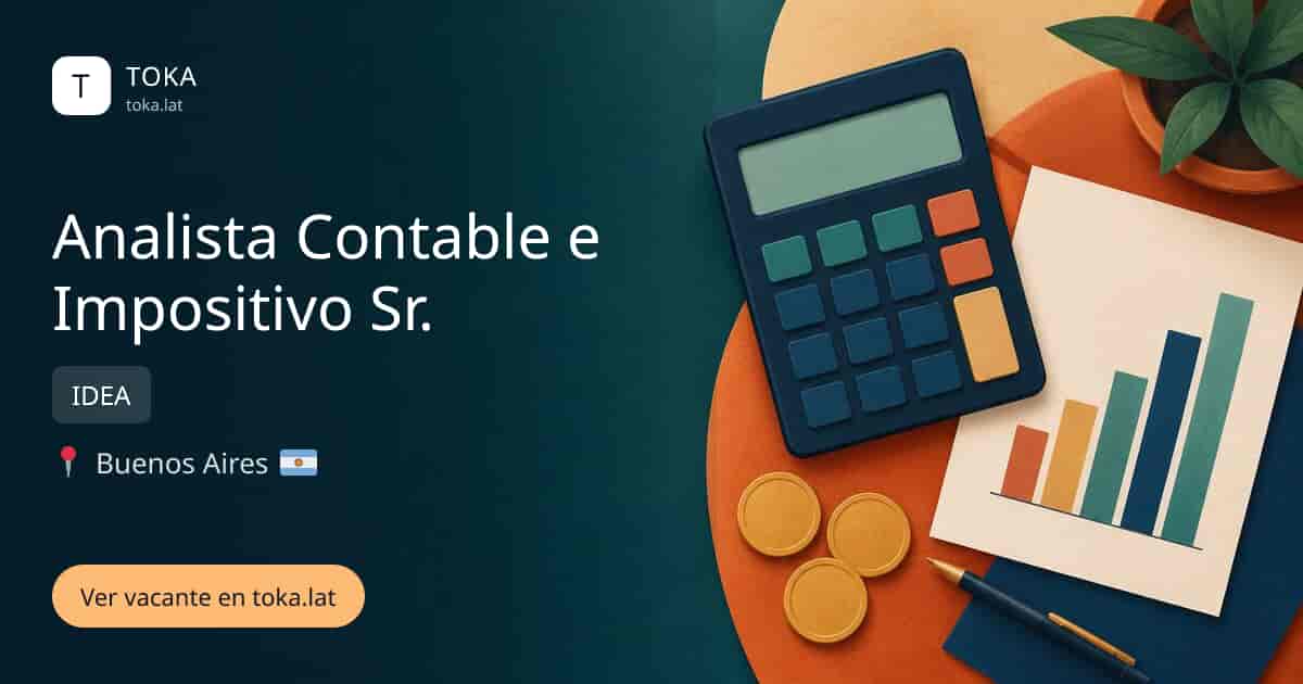 Vacante de Analista contable e impositivo sr. en Buenos Aires, Argentina — IDEA