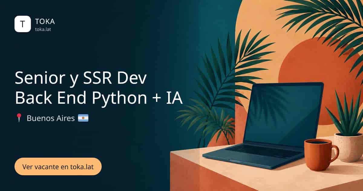 Vacante de Senior y ssr dev back end python + ia en Buenos Aires, Argentina