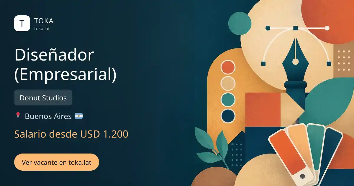 Vacante de Diseñador (empresarial) en Buenos Aires, Argentina — Donut Studios, salario desde USD 1.200