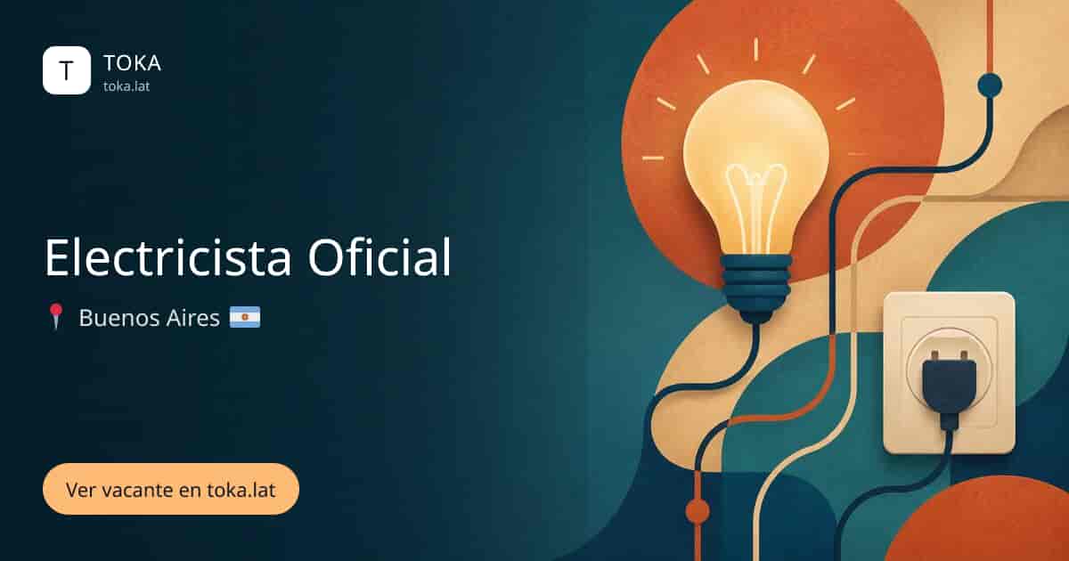 Vacante de Electricista oficial en Buenos Aires, Argentina