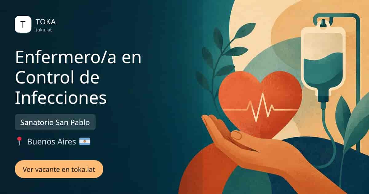 Vacante de Enfermero/a en control de infecciones en Buenos Aires, Argentina — Sanatorio San Pablo