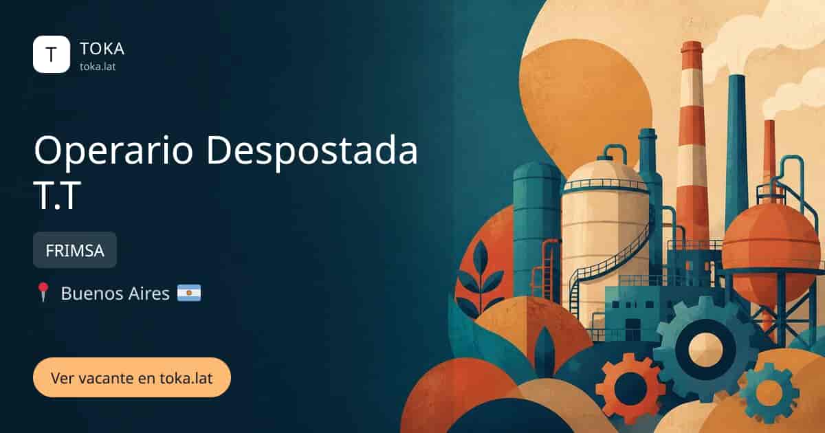 Vacante de Operario despostada t.t en Buenos Aires, Argentina — FRIMSA