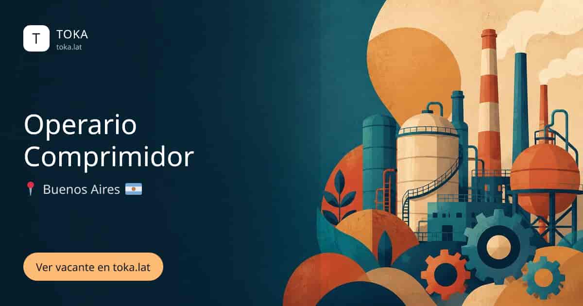 Vacante de Operario comprimidor en Buenos Aires, Argentina
