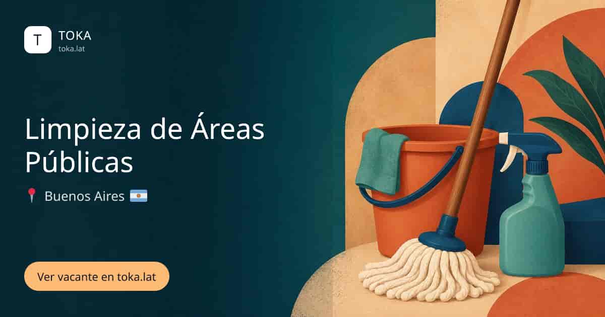 Vacante de Limpieza de áreas públicas en Buenos Aires, Argentina