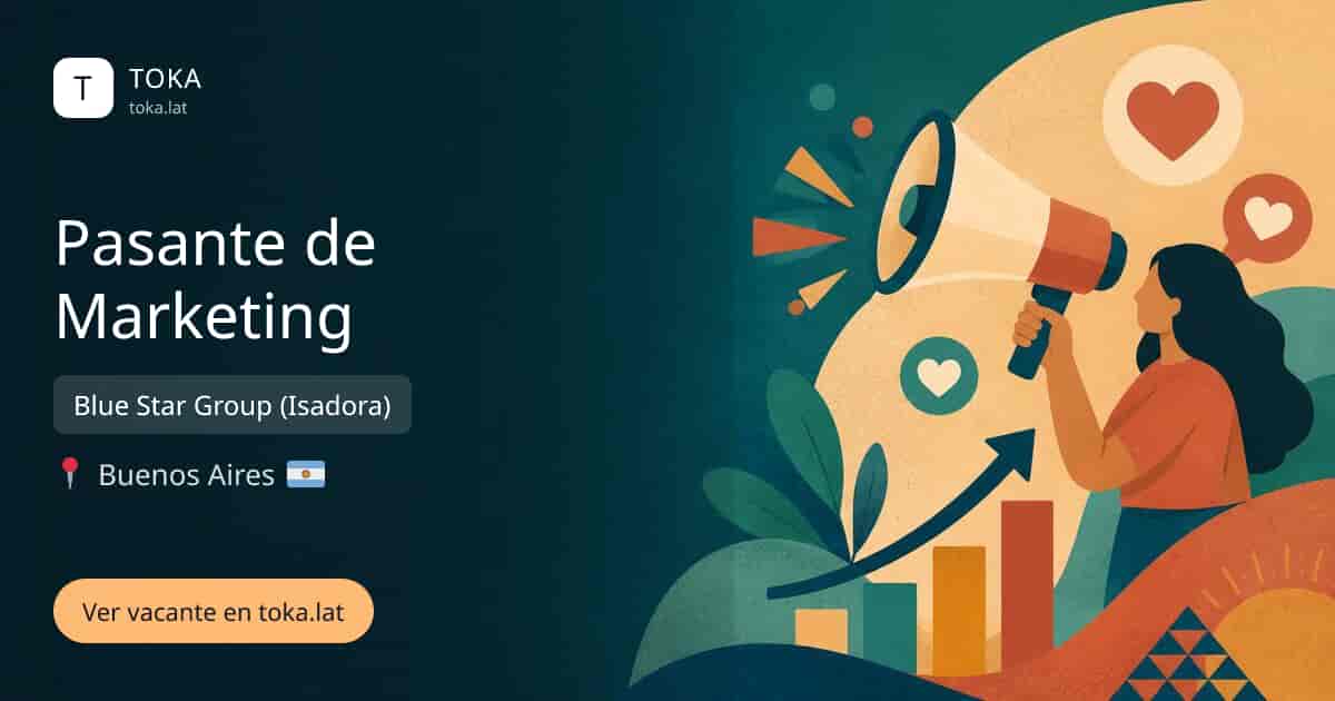 Vacante de Pasante de marketing en Buenos Aires, Argentina — Blue Star Group (Isadora)