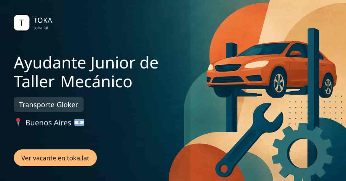 Vacante de Ayudante junior de taller mecánico en Buenos Aires, Argentina — Transporte Gloker