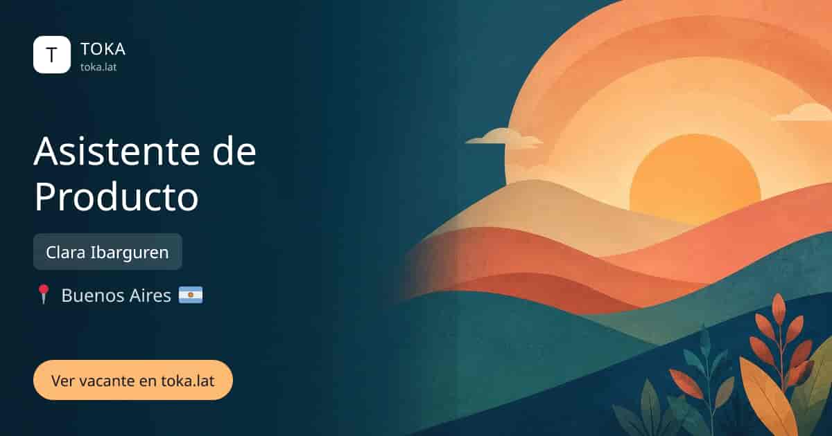 Vacante de Asistente de producto en Buenos Aires, Argentina — Clara Ibarguren