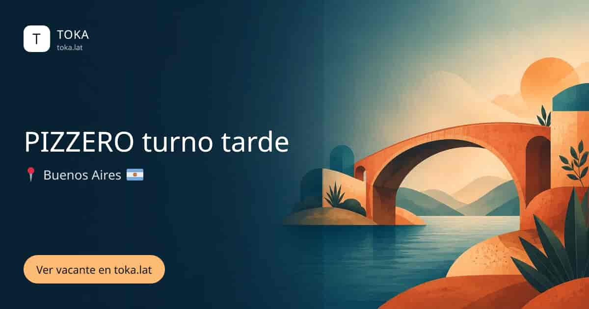 Vacante de Pizzero turno tarde en Buenos Aires, Argentina