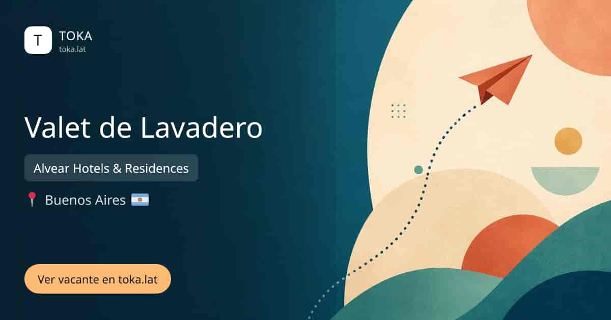 Vacante de Valet de lavadero en Buenos Aires, Argentina — Alvear Hotels & Residences
