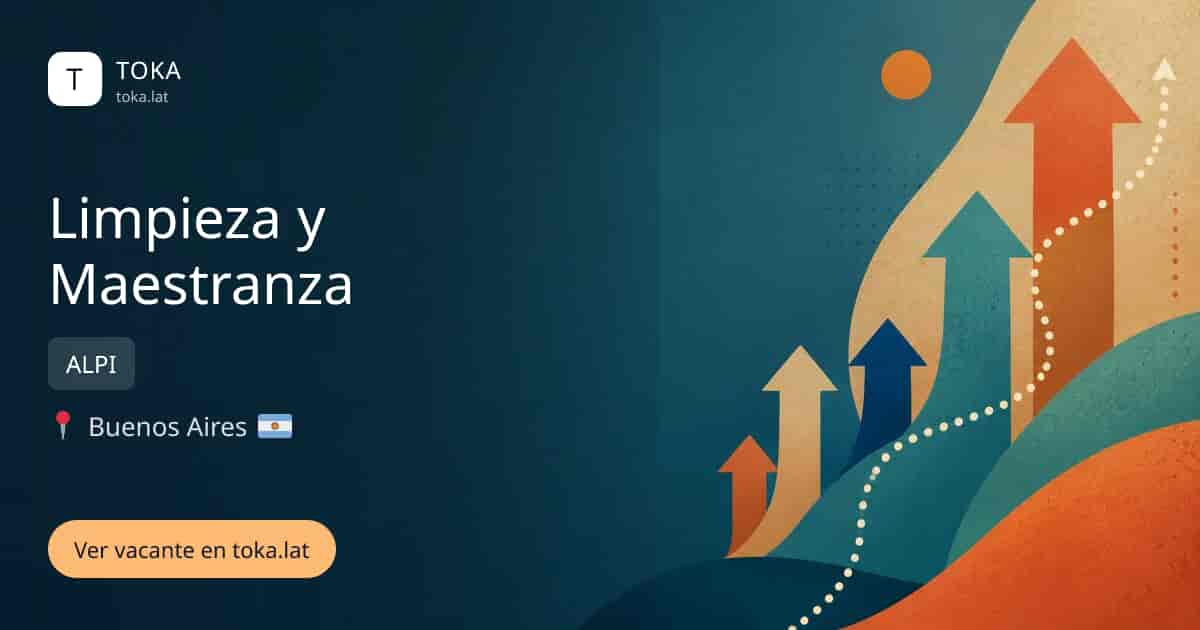 Vacante de Limpieza y maestranza en Buenos Aires, Argentina — ALPI