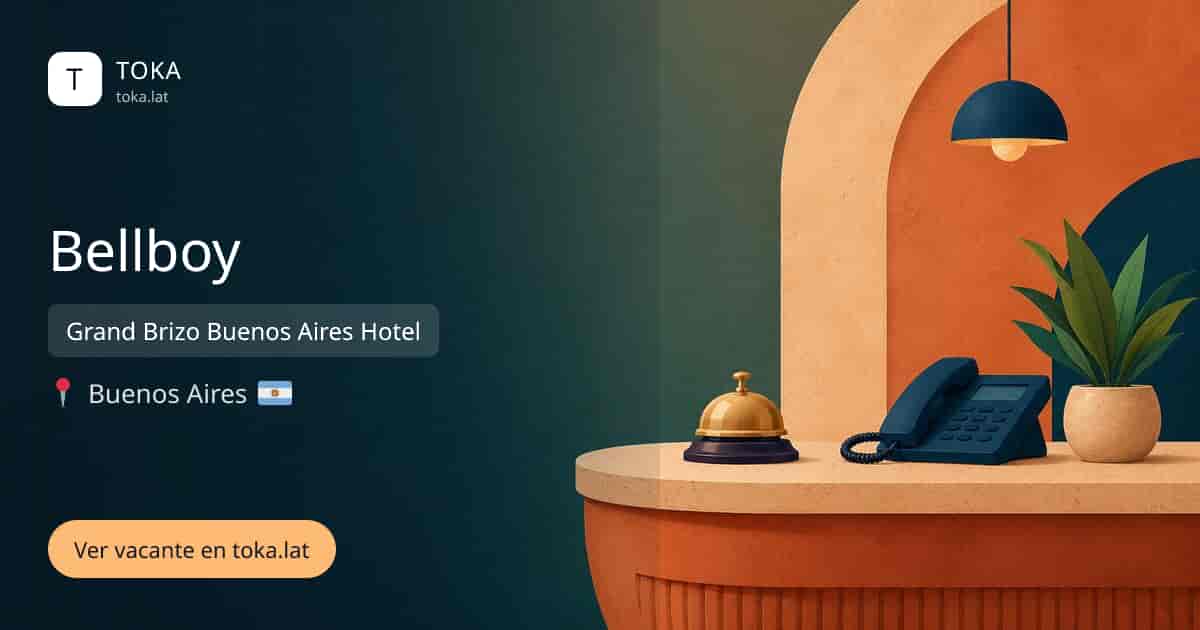 Vacante de Bellboy en Buenos Aires, Argentina — Grand Brizo Buenos Aires Hotel