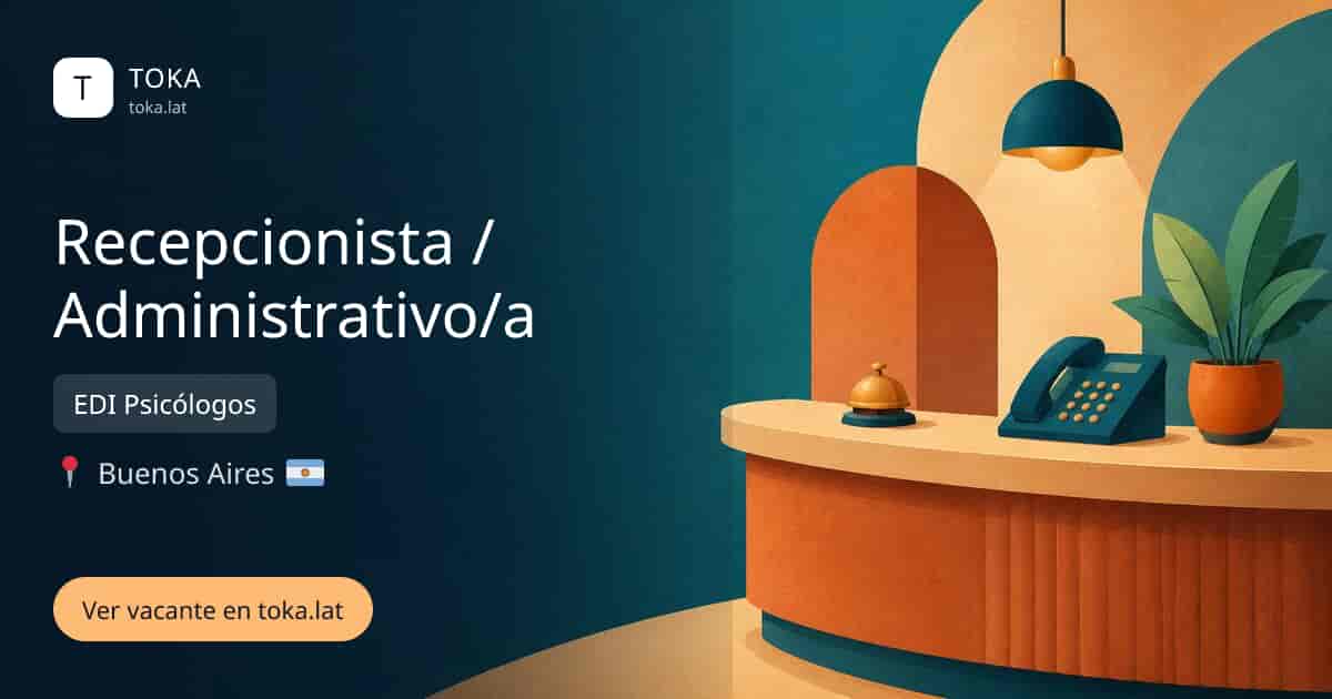 Vacante de Recepcionista / administrativo/a en Buenos Aires, Argentina — EDI Psicólogos