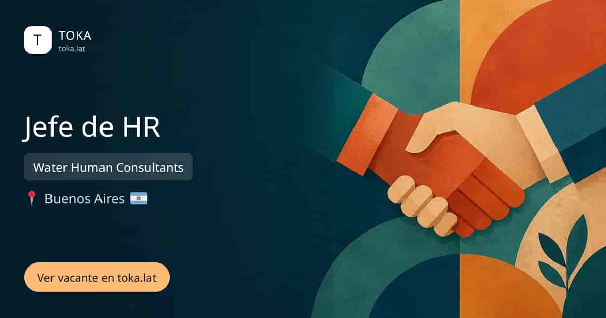 Vacante de Jefe de hr en Buenos Aires, Argentina — Water Human Consultants