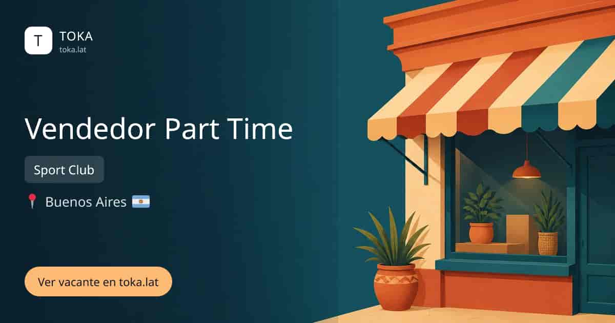 Vacante de Vendedor part time en Buenos Aires, Argentina — Sport Club