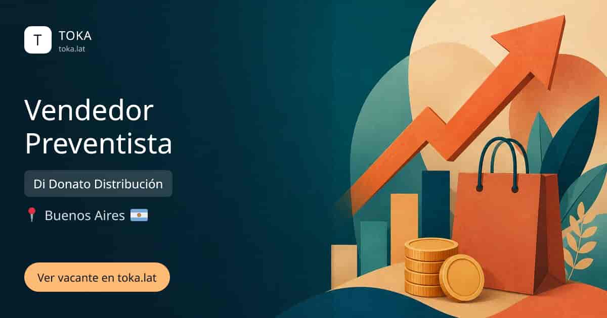 Vacante de Vendedor preventista en Buenos Aires, Argentina — Di Donato Distribución