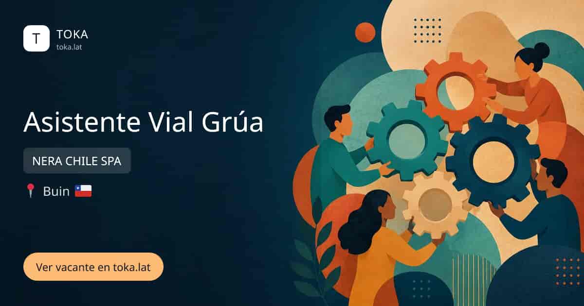 Vacante de Asistente vial grúa en Buin, Chile — NERA CHILE SPA