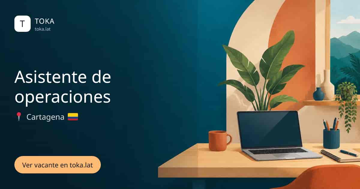 Vacante de Asistente de operaciones en Cartagena, Colombia